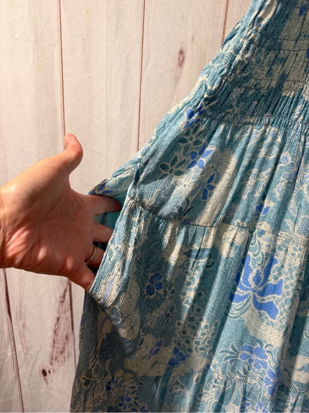 Abercrombie & Fitch Blue Floral Maxi Dress